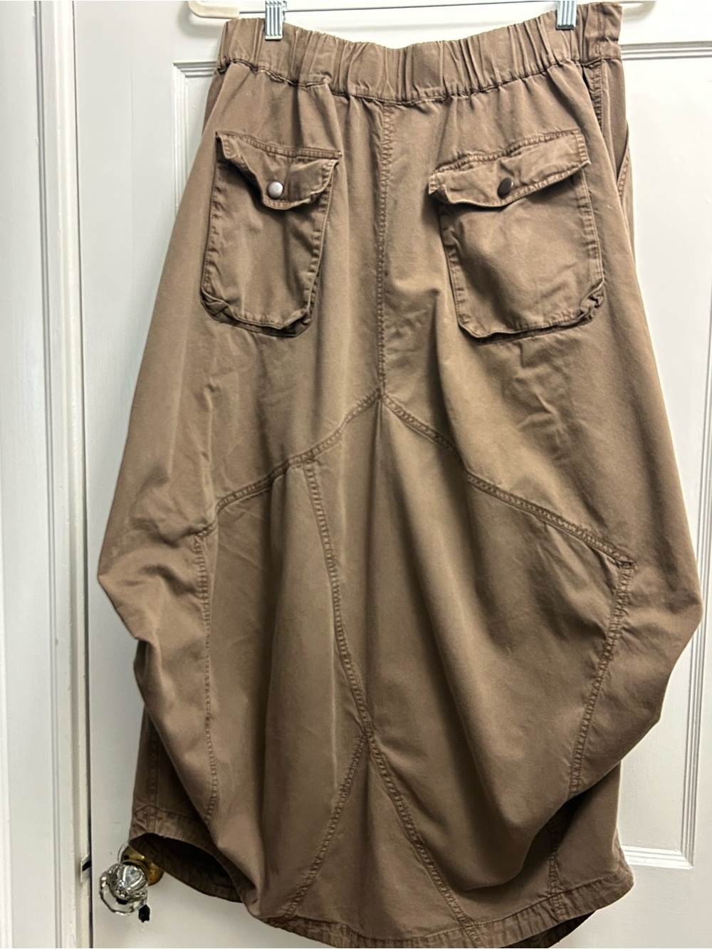 Free People ,So Comfortable and Soft, Cotton Bubble Skirt in a Faded Brown. - Picture 3 of 5